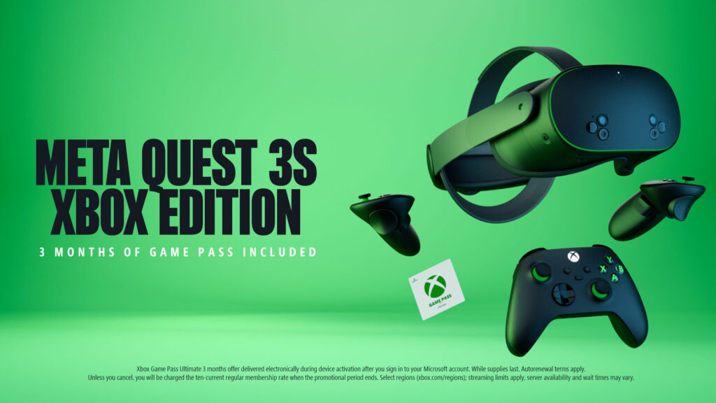 إطلاق Meta Quest 3S Xbox Edition بالتعاون مع Xbox: نظارة واقع افتراضي جديدة لدعم الألعاب السحابية