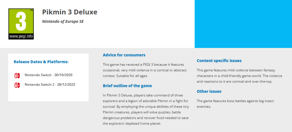 Pikmin 3 Deluxe Rating 12 28 25 1024x462 1