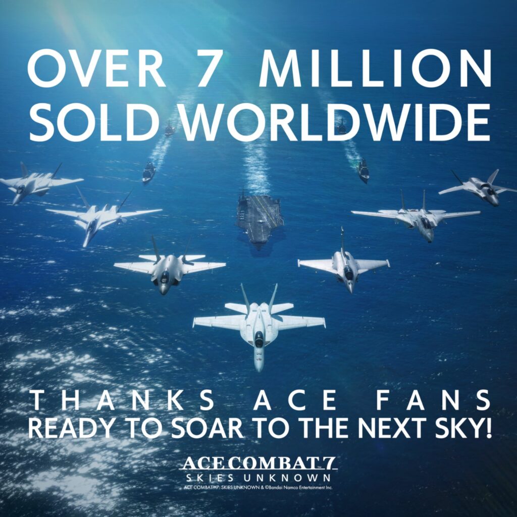 وصول لعبة ACE COMBAT 7: SKIES UNKNOWN إلى 7 مليون نسخة