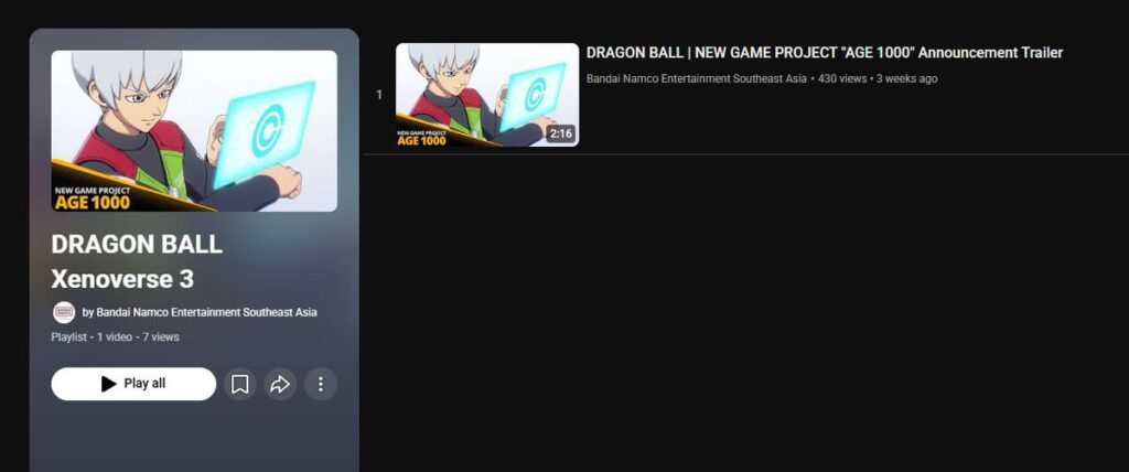 Dragon Ball Xenoverse 3 Playlist