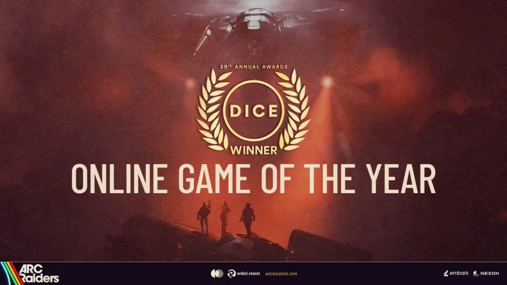 فوز ARC Raiders بجائزة أفضل لعبة أونلاين في حفل D.I.C.E. Awards 2026