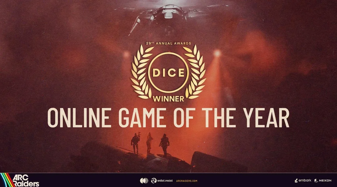 arc raiders wins online game of the year at the dice awards