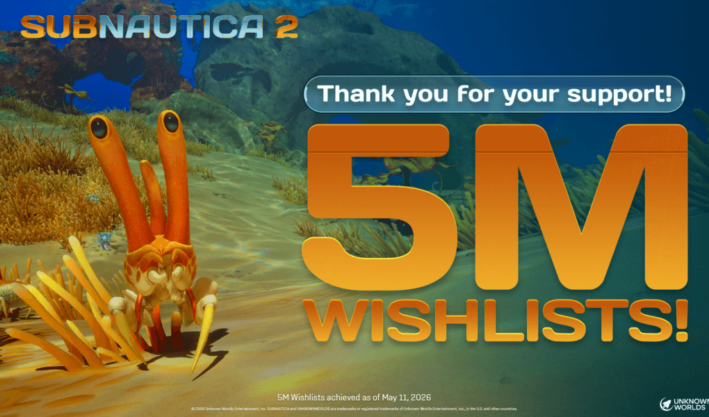 Subnautica 2 5 million whishlists
